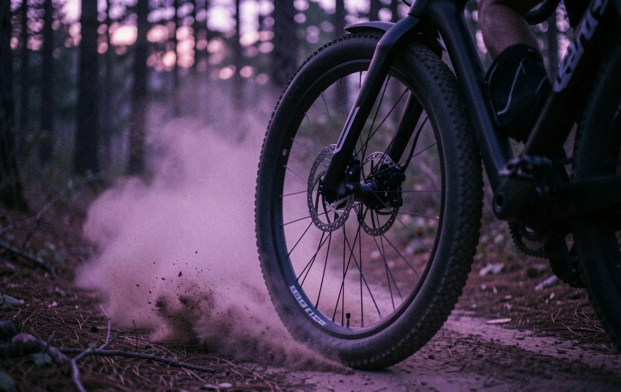 Premium gravel bicycle in its natural element